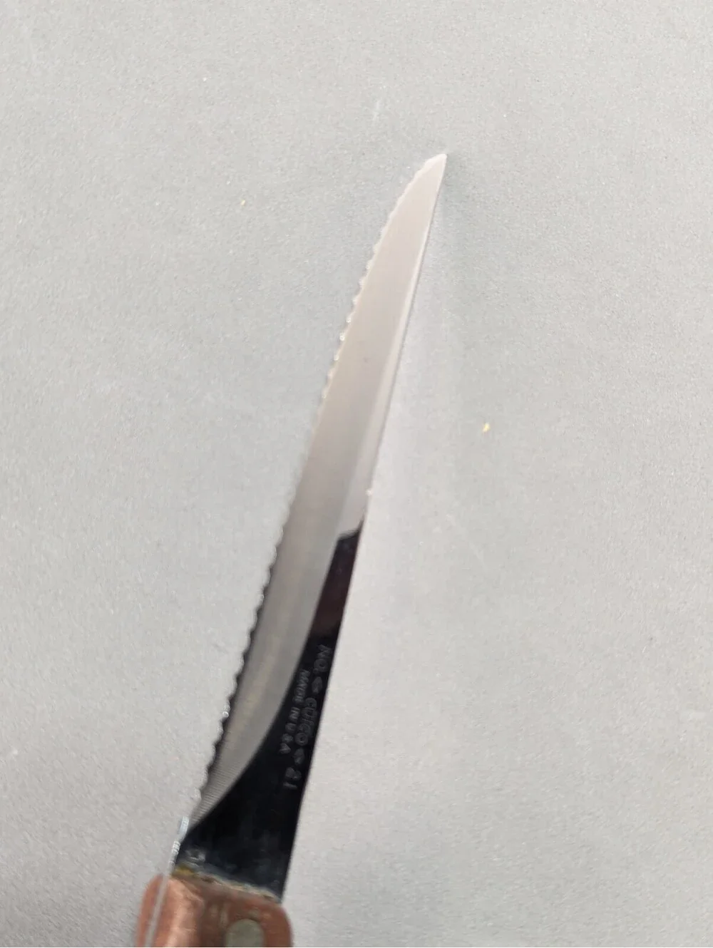VTG Cutco No. 21 Slicing Knife Brown Swirl Handle 5
